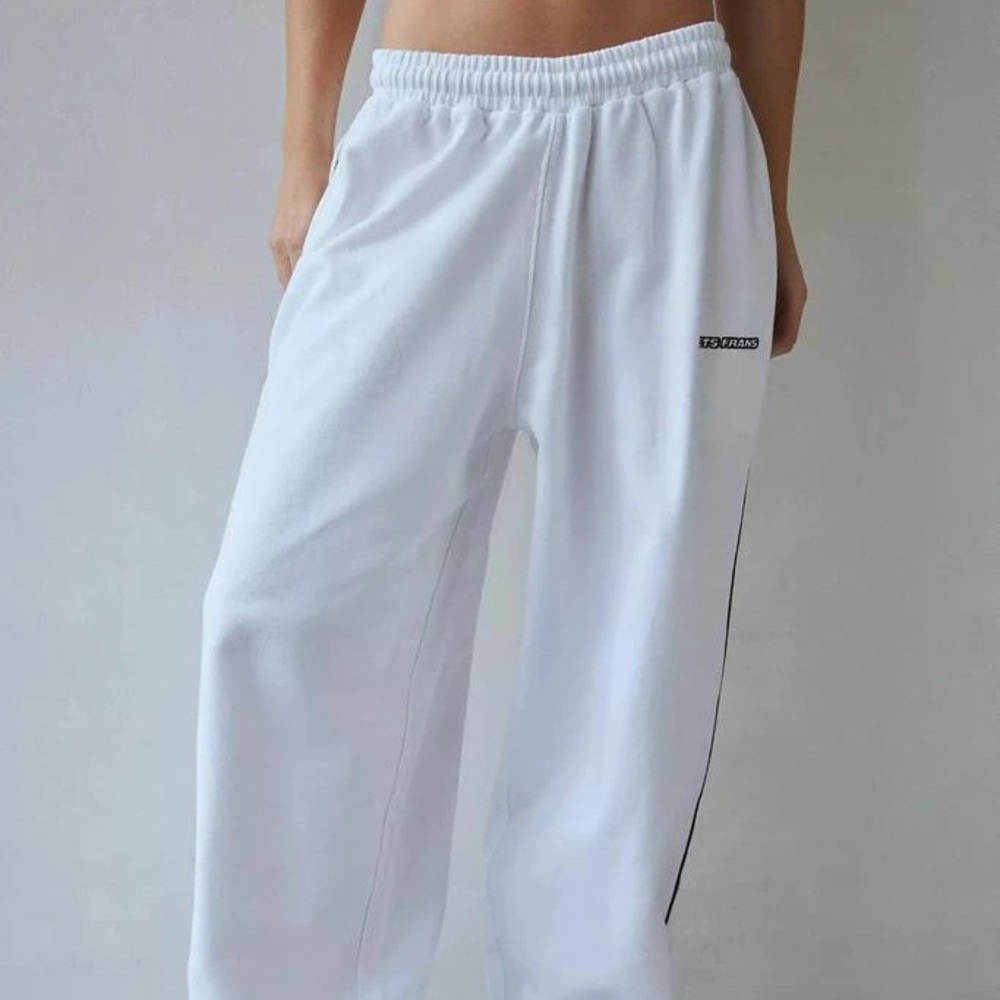 Iets Frans Harri Baggy Wide Leg Joggers in White